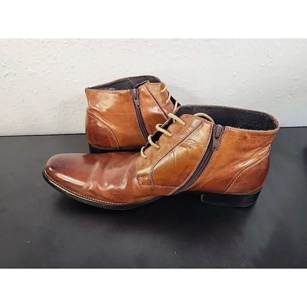 OLLYGAN 1981‎ Leather Bootie Handmade  Size 44 Eu USA 10